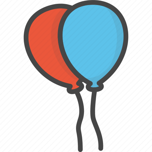 Balloons, birthday, colored, holidays, party icon - Download on Iconfinder