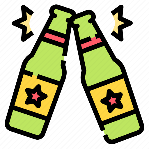 Alcohol, beer, bottle, drinks, label, toast icon - Download on Iconfinder