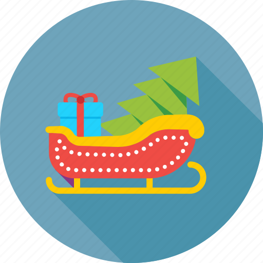 Christmas, santa, sled, sledge, sleigh icon - Download on Iconfinder