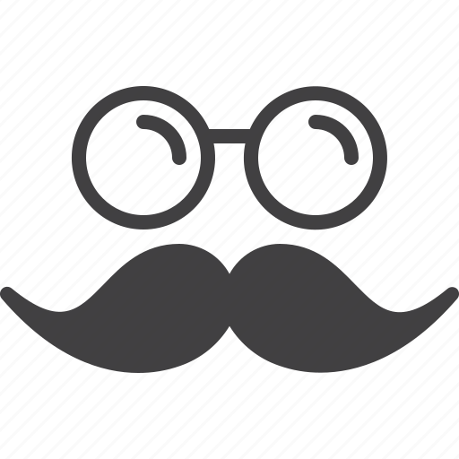 Gentleman, glasses, moustache, retro icon - Download on Iconfinder