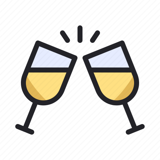Birthday, celebrate, celebration, cheers, drink, party, wine icon - Download on Iconfinder