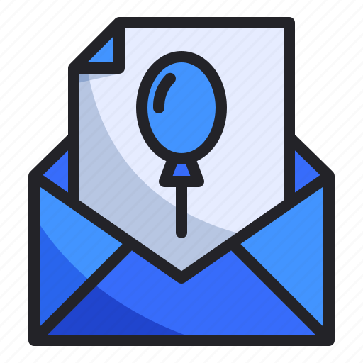 Birthday, email, invitation, letter, mail, news, party icon - Download on Iconfinder
