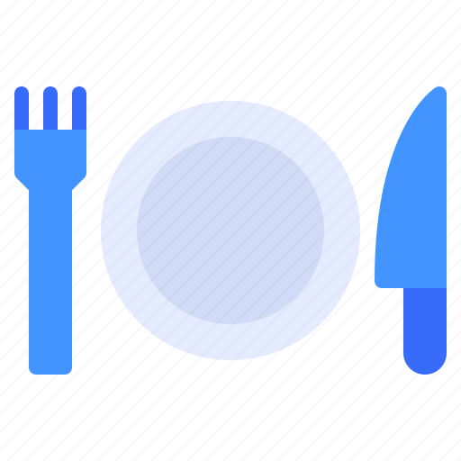 Dish, food, fork, knife, lunch, party, plate icon - Download on Iconfinder