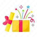 party, happy, box, package, gift, celebration