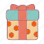 birthday, box, gift, gifts, party, polkadots, ribbon 