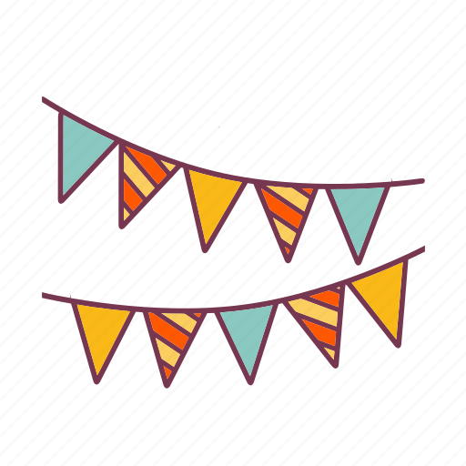 Birthday, decor, decorations, garland, garlands, ornaments, party icon - Download on Iconfinder