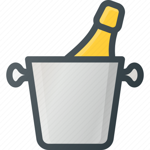 Bucket, champagne, cold, drink, ice icon - Download on Iconfinder