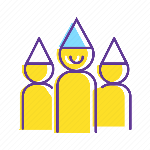 Celebration, event, group, party, party hat, people icon - Download on Iconfinder