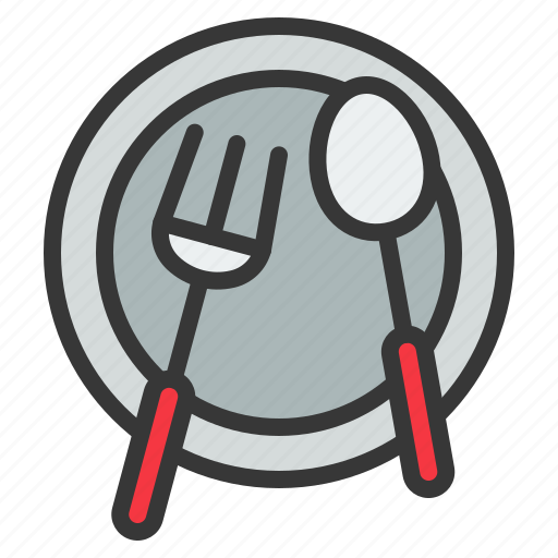 Birthday, dish, folk, knife, party, restaurant icon - Download on Iconfinder
