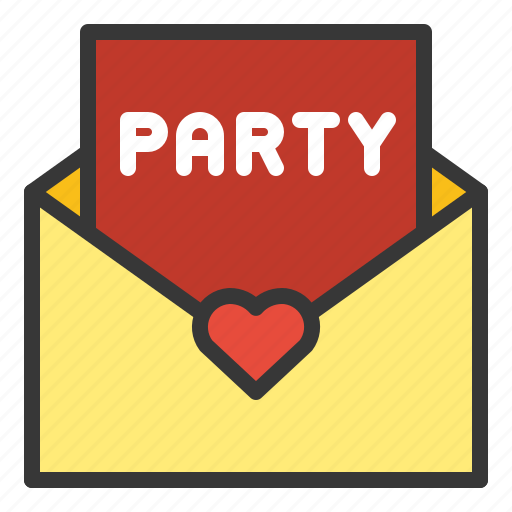 Envelope, invitation card, mail, party icon - Download on Iconfinder