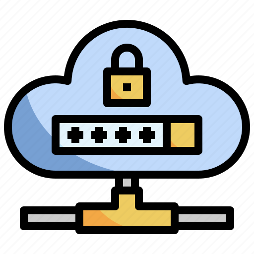 Cloud, computing, storage, password, security, passkey icon - Download on Iconfinder