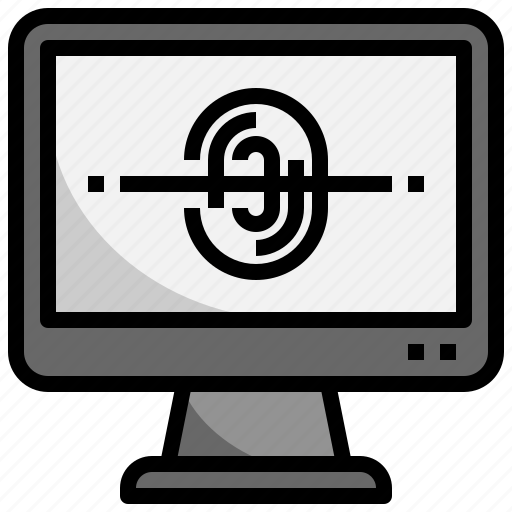 Computer, fingerprint, scan, password, security, unlock icon - Download on Iconfinder