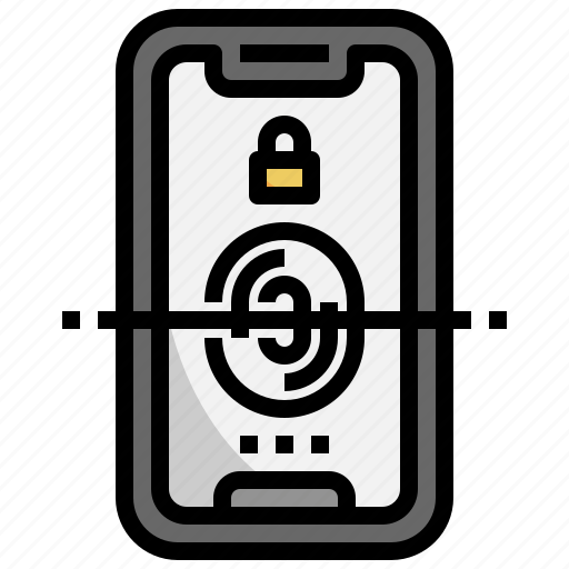 Smartphone, fingerprint, scan, password, security, unlock icon - Download on Iconfinder