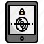 tablet, fingerprint, scan, password, security, unlock 