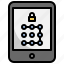 tablet, lock, pattern, security, login, password 