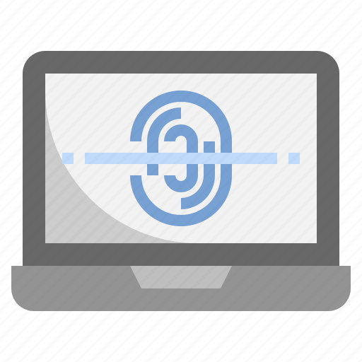 Laptop, fingerprint, scan, password, security, unlock icon - Download on Iconfinder