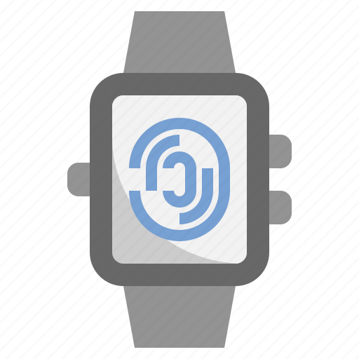 Smartwatch, fingerprint, scan, password, security, unlock icon - Download on Iconfinder