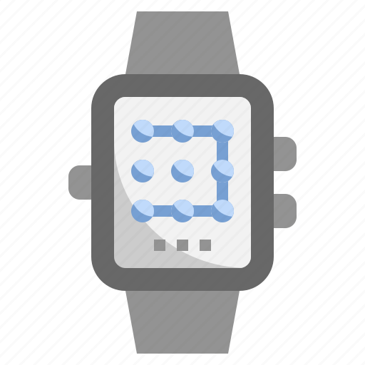 Smartwatch, lock, pattern, security, login, password icon - Download on Iconfinder
