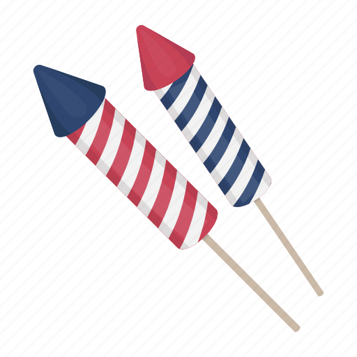 Blue, firecrackers, fireworks, red, salute, striped, white icon - Download on Iconfinder