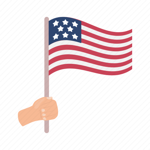 America, day, flag, hand, holiday, national, patriot icon - Download on Iconfinder