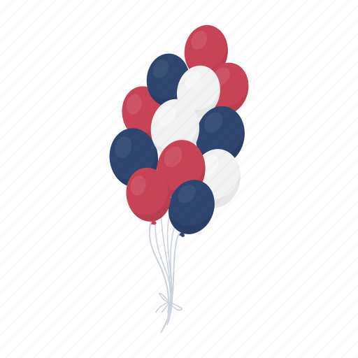 Balloon, blue, day, holiday, patriot, red, white icon - Download on Iconfinder