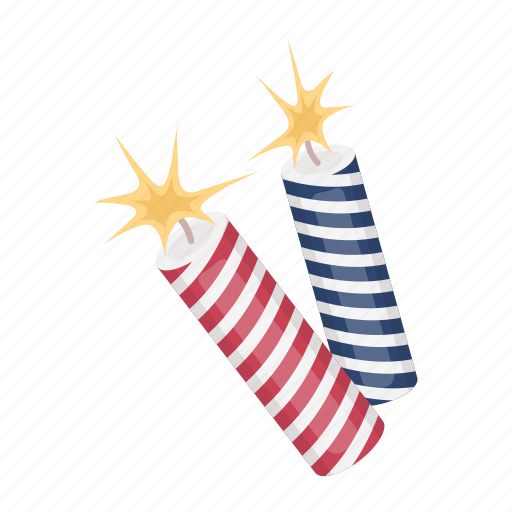 Blue, fireworks, holiday, pyrotechnics, red, spark, striped icon - Download on Iconfinder