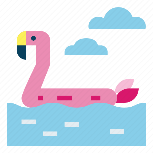 Flamingo, float, ring, rubber, security icon - Download on Iconfinder