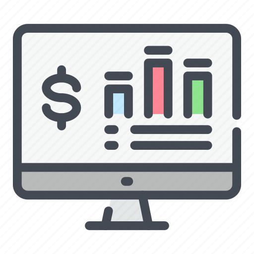 Analytics, computer, income, money, online, statistics, stats icon - Download on Iconfinder