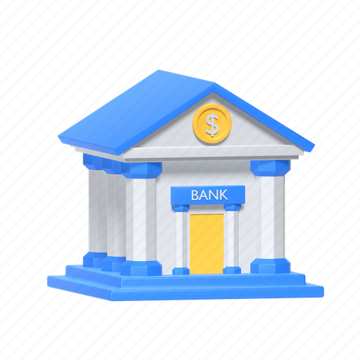 Bank, finance, banking, money safe, render icon - Download on Iconfinder