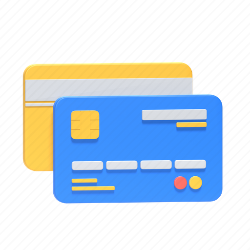 Credit, debit card, payment, money, render icon - Download on Iconfinder