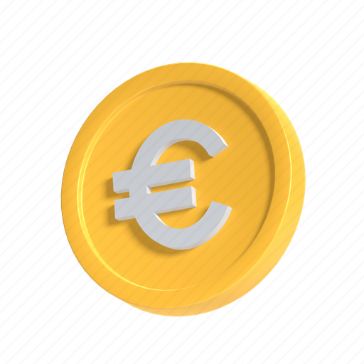Euro, money, currency, cash, render icon - Download on Iconfinder
