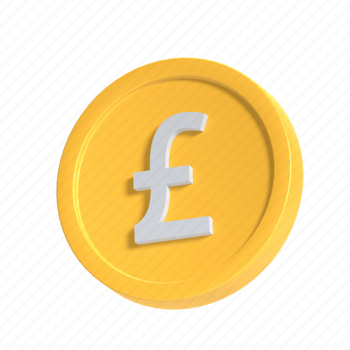 Pound, pound coin, payment, currency, render icon - Download on Iconfinder