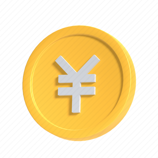 Yen, yen coin, money, yen currency, render icon - Download on Iconfinder