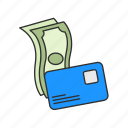 bill, cash, credit card, payment 
