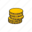 coins, dollar coins, gold coin, payment 