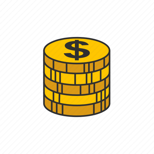 Coins, dollar coin, dollars, payment icon - Download on Iconfinder