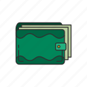 leather, money purse, wallet, cash 