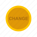 change, coin, gold, gold coin