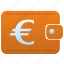euro, money, pay, payment, wallet 