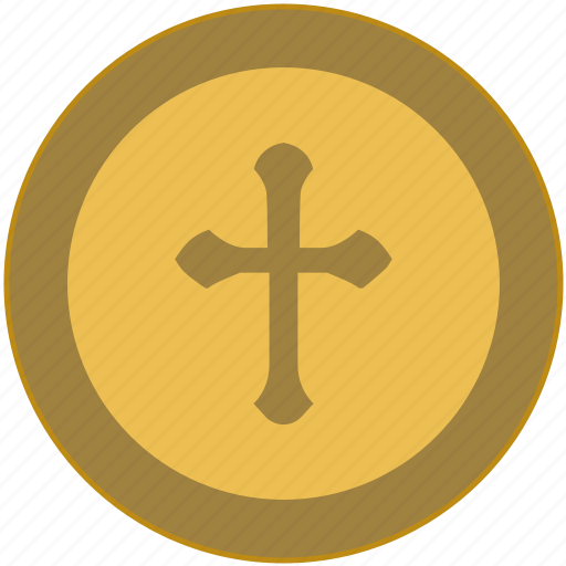 Coin, cross, exchange, money, religion icon - Download on Iconfinder