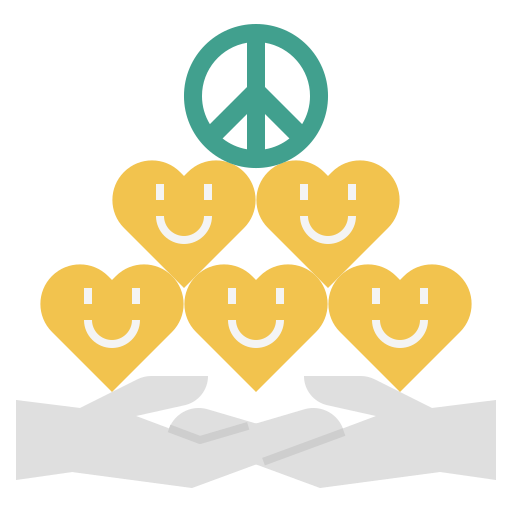 Happiness, peace, happy, feel, joy, smile, love icon - Free download