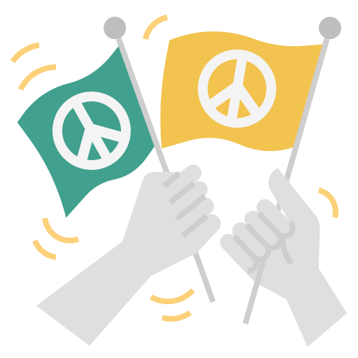 Peace, friendship, harmony, nonviolence, peace flag, peace day, peace symbol icon - Free download