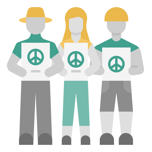 Peace, nonviolent, charity, peace walk, peace day, peace march icon - Free download