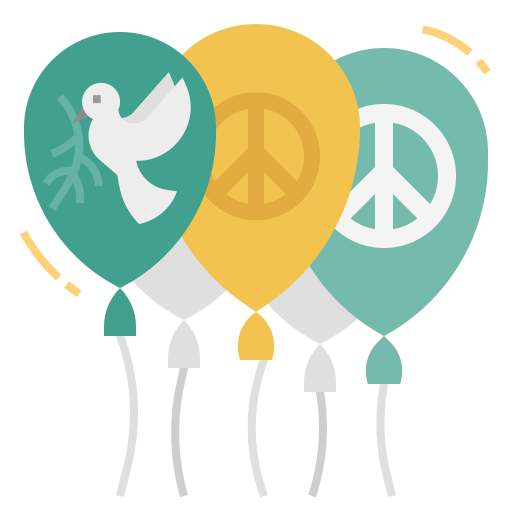 Peace, celebration, event, hope, balloon, world peace day celebration, peace day icon - Free download