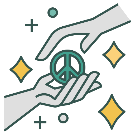 Peace, friendship, give, liberty, charity, hope, hand connection icon - Free download