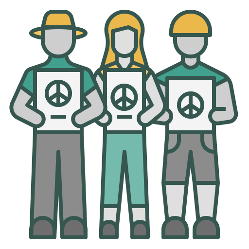 Peace, nonviolent, charity, peace walk, peace march, peace day icon - Free download
