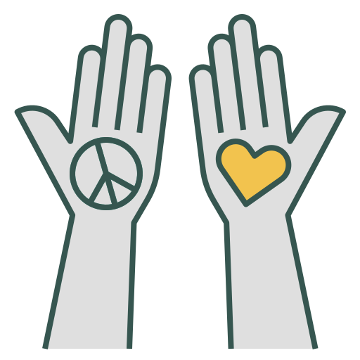 Peace, charity, friendly, goodness, share, generosity, sharing kindness icon - Free download