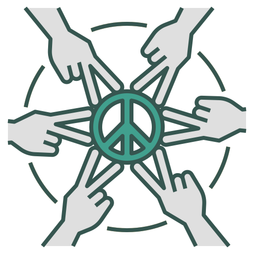 Peace, cooperate, together, teamwork, collaborate, charity, world peace icon - Free download