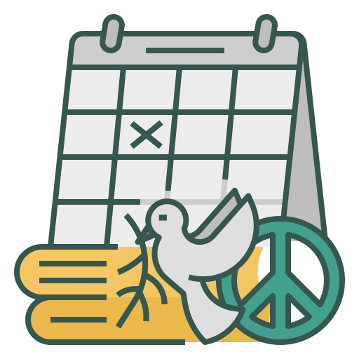 Peace, holiday, calendar, date, world peace day, peace day icon - Free download