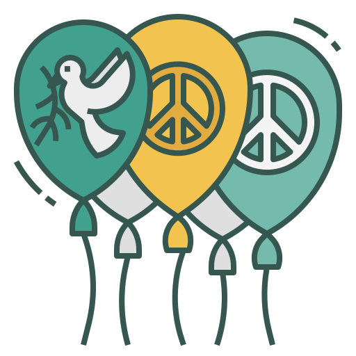 Peace, celebration, event, hope, balloon, world peace day celebration, peace day icon - Free download